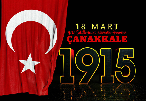 1915, Török zászló, Törökország - Törökország Háttér tervezés - Fotó, kép