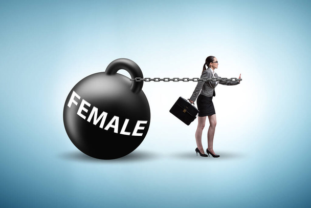 Έννοια της ανισότητας των φύλων στην καριέρα - Φωτογραφία, εικόνα