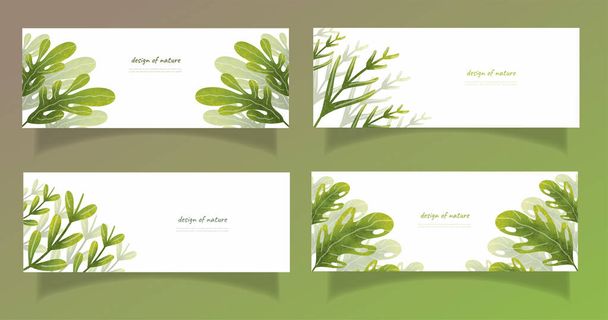 листя пекарні вектор дизайну для екології набір пучок природи листя фон
 - Вектор, зображення