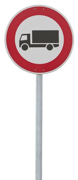 交通標識: 貨物自動車 (クリッピング パスを含める) - 写真・画像
