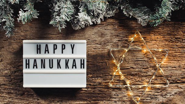 Feliz día de fiesta Hanukkah fondo religioso tradicional. - Foto, imagen