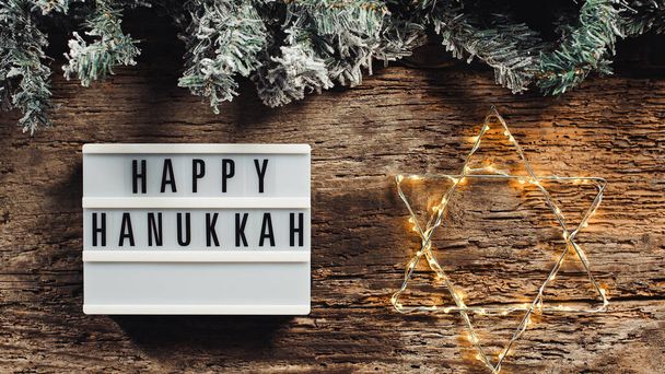 Happy Hanukkah day holiday traditional religion background. - Photo, Image