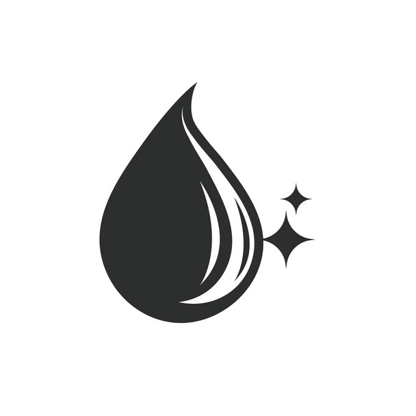 zwart water drop vector pictogram element concept ontwerp template  - Vector, afbeelding