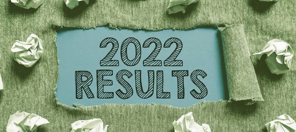 Koncepční zobrazení 2022 Výsledky, Slovo pro jakýkoli výsledek akce nebo události, která se stane v roce 2022 - Fotografie, Obrázek