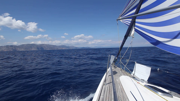 Sailboat participate in regatta. - Footage, Video