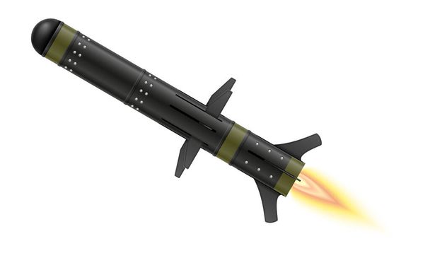 hand portable missile system vector illustration isolated on white background - Vector, Image