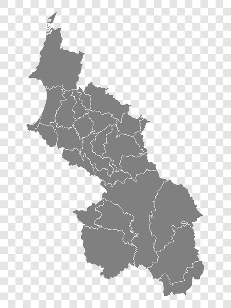 Mappa bianca Dipartimento di Sucre in Colombia. Mappa di alta qualità Sucre con comuni su sfondo trasparente per la progettazione del tuo sito web, logo, app, UI. Colombia. EPS10. - Vettoriali, immagini