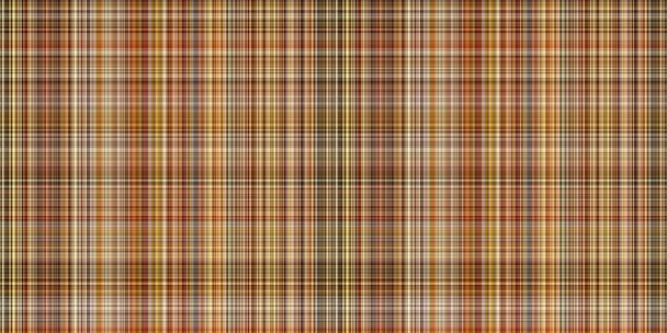 Woodland brown tartan seamless border textile. Tonal autumnal forest plaid with organic texture. banner of orange stripe for rough washi tape - Foto, Imagen