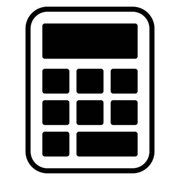 calculator Finance Related Vector Line Icon. Editable Stroke Pixel Perfect. - Vector, Image