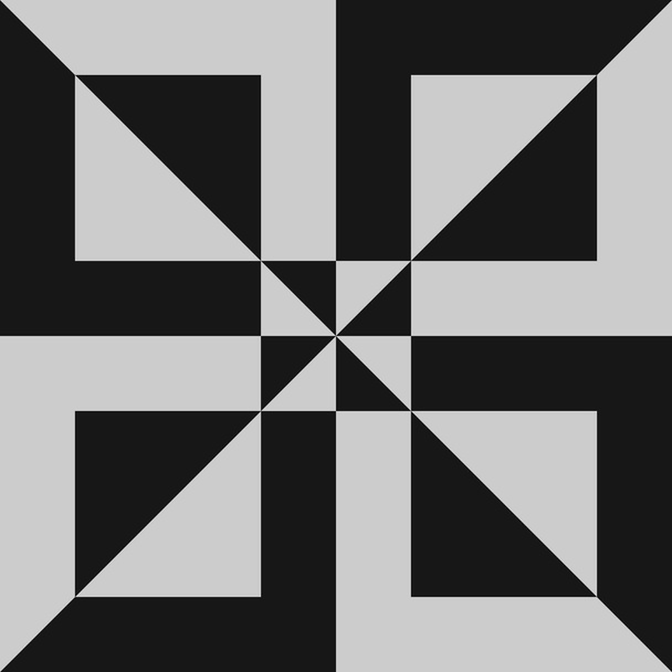 Fekete-fehér absztrakt. Háttér művészeti illusztráció geometriai alakzatok. Ezt az ábrát a négyzetek uralják. - Vektor, kép
