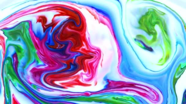 Çok Güzel Mürekkep Soyut Sanatsal Desen Renkli Boya Sıvı Kavramı Doku Video. - Video, Çekim