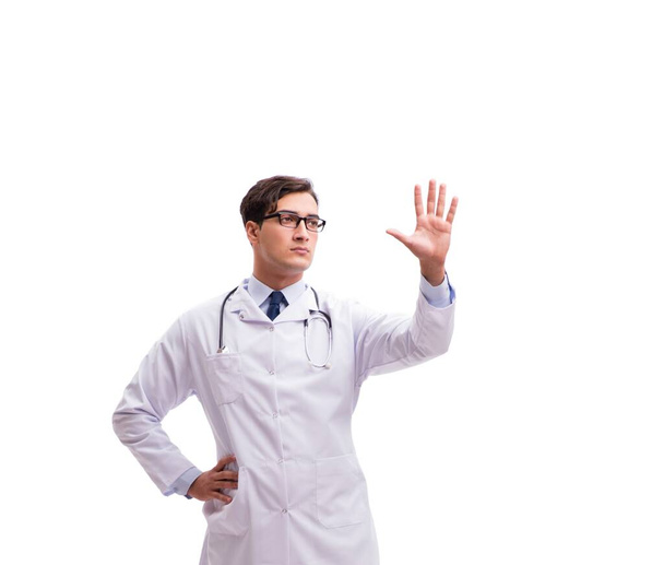 The young doctor isolated on white background - Photo, Image