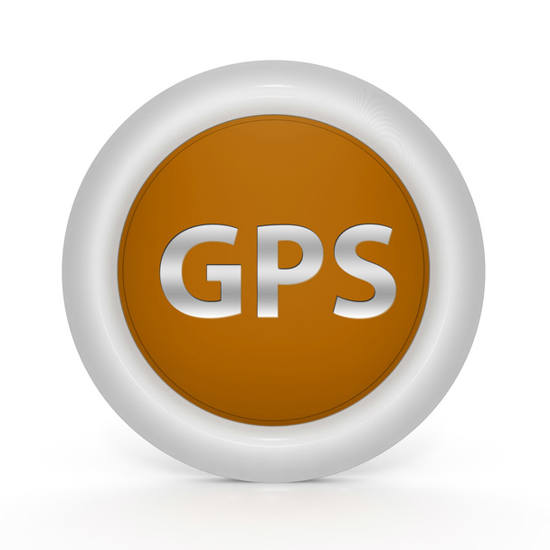 Круговая иконка Gps на белом фоне
 - Фото, изображение