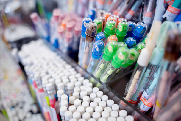Background of lots assorted colorful marker pen set. - Photo, Image