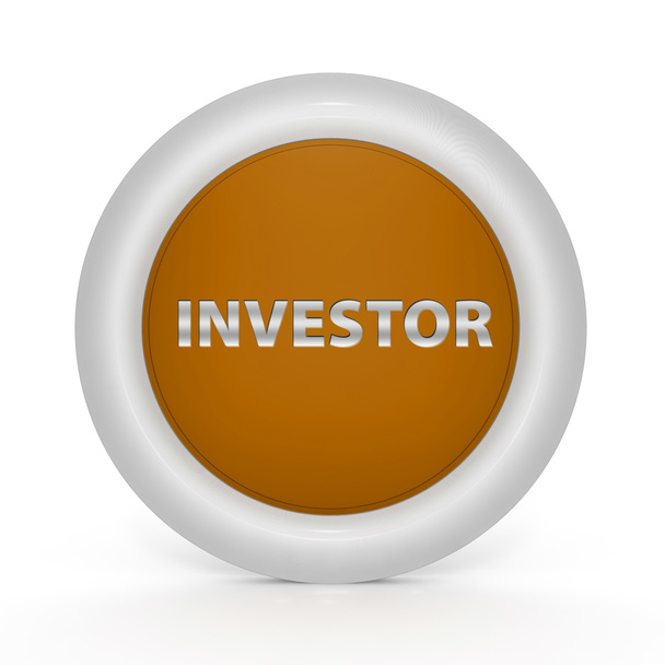 Investor circular icon on white background - Φωτογραφία, εικόνα