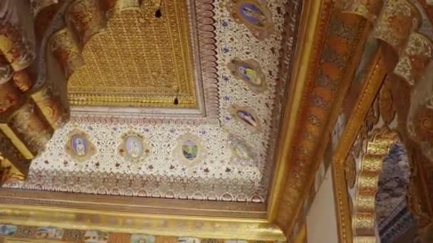 Blumenpalast oder Phool Mahal des Königspalastes aus verschiedenen Blickwinkeln Video aufgenommen bei mehrangarh fort jodhpur rajasthan Indien. - Filmmaterial, Video