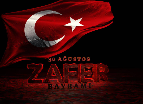 Török zászló, augusztus 30 Győzelmi nap - Törökország Háttér tervezés - Fotó, kép