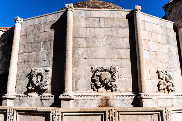 Big Onofrios Fountain in the old town of Dubrovnik, Croatia. - Photo, Image