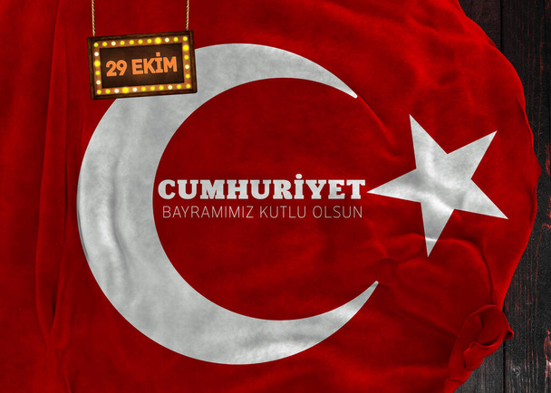Dzień Republiki, flaga Turcji - projekt tła dla Turcji - Zdjęcie, obraz