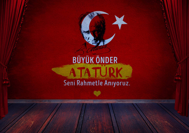 10 ноября, Турецкий флаг - Дизайн фона Турции - Фото, изображение