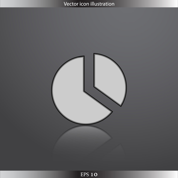 Vector pie chart web flat icon - Вектор,изображение