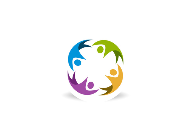Logo vettoriale dell'innovazione del lavoro di squadra
 - Vettoriali, immagini