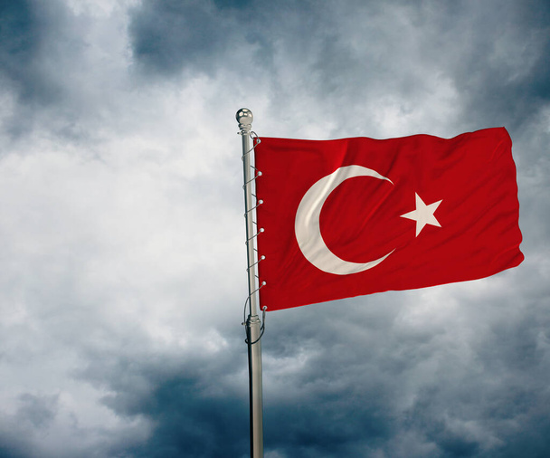 Türkische Flagge, Türkei - Türkei Hintergrunddesign - Foto, Bild