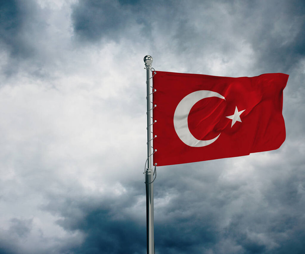 トルコ国旗,トルコ｜背景デザイン - 写真・画像