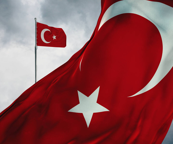 Bandeira Turca, Turquia - Projeto de fundo da Turquia - Foto, Imagem