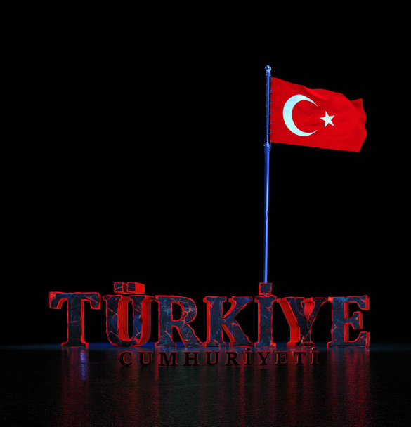 Turkish Flag, Turkey - Turkey Background Design - Photo, Image