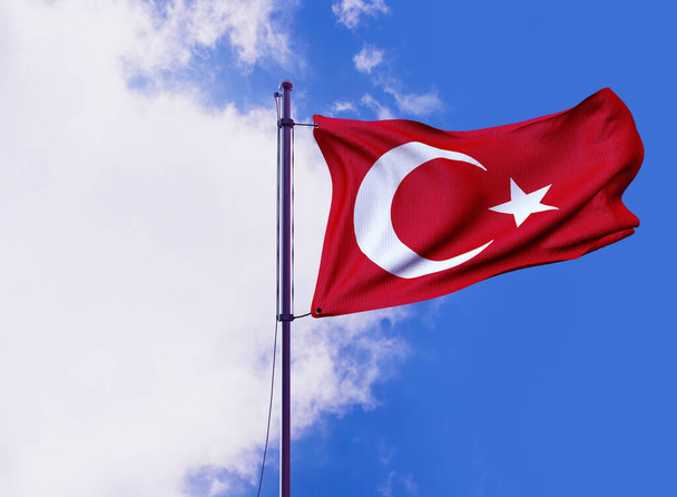 Drapeau turc, Turquie - Turquie Arrière-plan - Photo, image