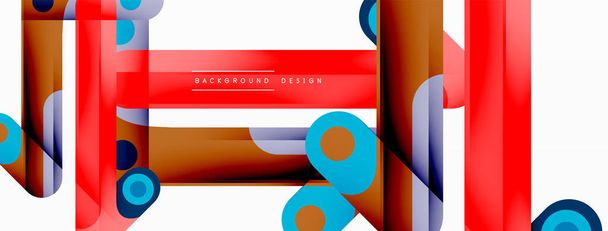 Farbenfrohe dynamische Streifenkomposition. Linien geometrische kreative abstrakte Hintergrund für Tapete, Banner oder Landung - Vektor, Bild