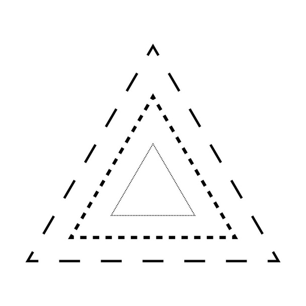 Tracing Dreieck Form gebrochenen Linie Element für Vorschule, Kindergarten und Montessori-Kinder Vorschreiben, Zeichnen und Schneiden Übungsaktivitäten in Vektor-Illustration - Vektor, Bild