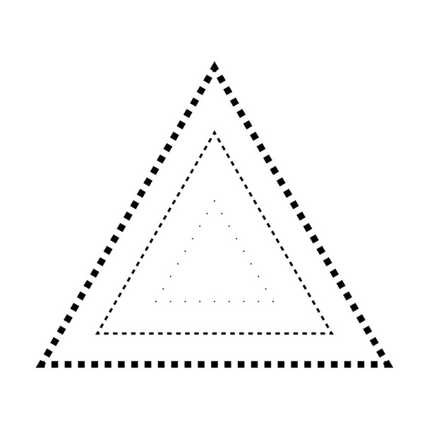 Tracer la forme du triangle élément de ligne brisé pour les enfants préscolaires, maternels et Montessori activités de préécriture, de dessin et de coupe dans l'illustration vectorielle - Vecteur, image