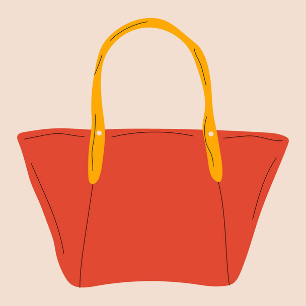 Women fashion bag. Lady accessories vector flat illustration - Vektor, kép