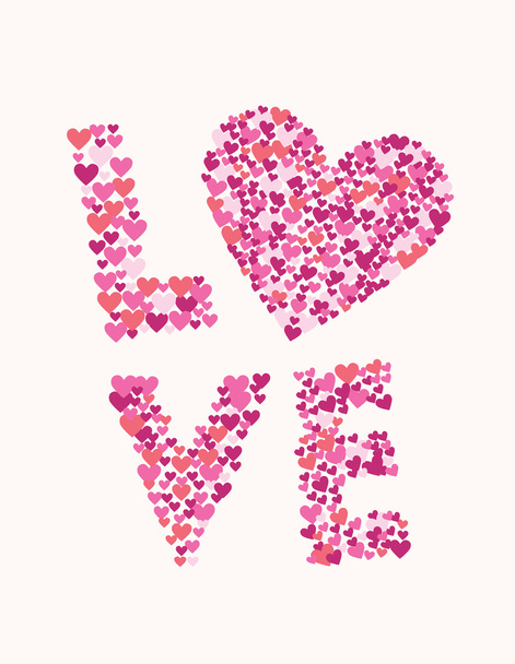 Valentines Day decoration with hearts - Вектор,изображение
