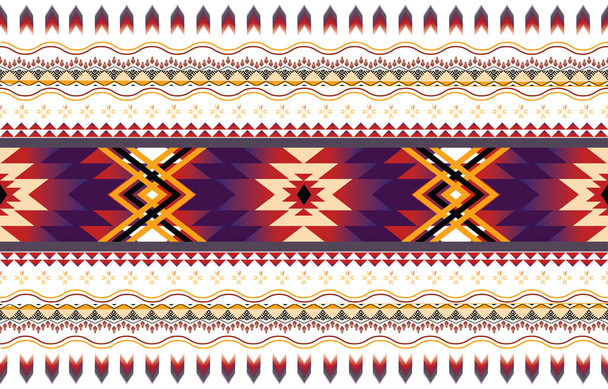 Vector de patrón geométrico étnico abstracto. Motivo azteca mexicano afroamericano nativo y elementos vectoriales de patrón bohemio. diseñado para el fondo, papel pintado, impresión, envoltura, azulejo.  - Vector, Imagen