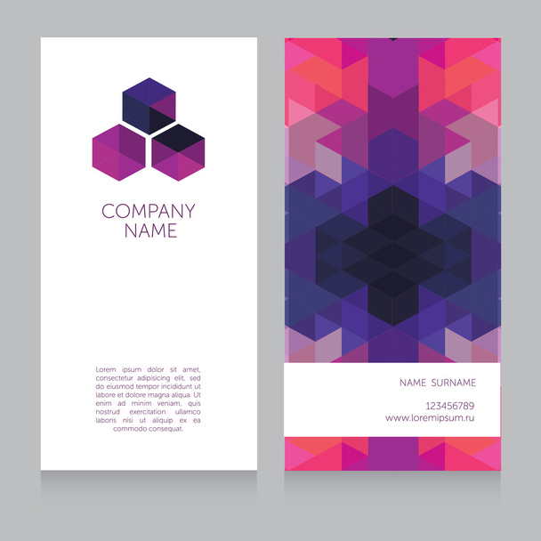 Geometrical business card - Vektor, Bild