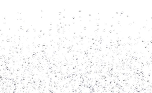 Під водою газовані бульбашки, сода або шампанське газовані напої, ігриста вода ізольована на білому тлі. Ефективний напій. Акваріум, море, океанічні бульбашки Векторні ілюстрації
. - Вектор, зображення