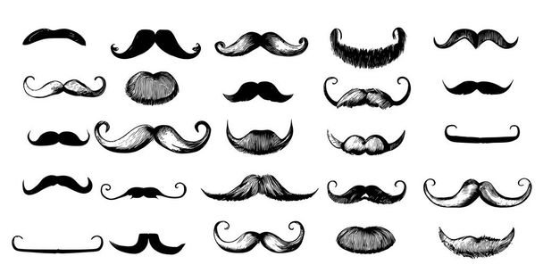 Moustache dessinée à la main Illustration vectorielle. - Vecteur, image