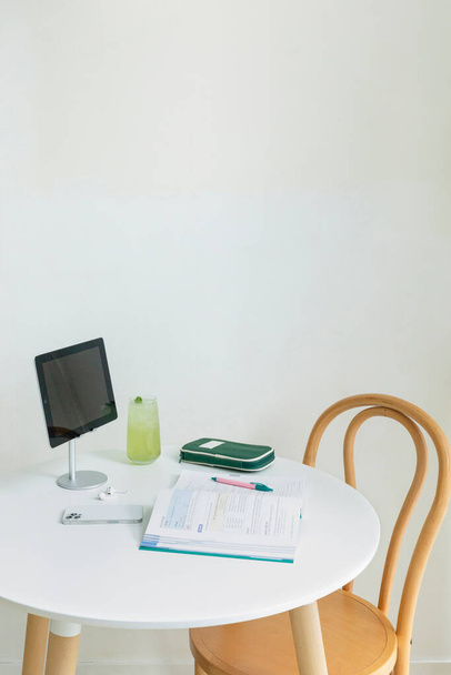 studying at home, study desk setup, real estate agent license test - Фото, зображення