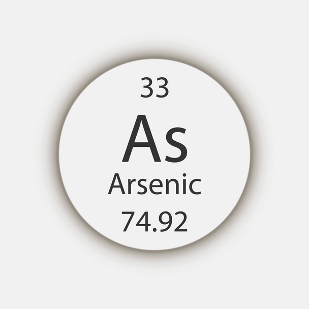 Arsenic symbol. Chemical element of the periodic table. Vector illustration. - Διάνυσμα, εικόνα
