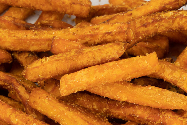 close up of sweet potato fries - Φωτογραφία, εικόνα