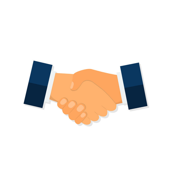 Handshake de socios comerciales.Ilustración de estilo plano vectorial Eps 10 - Vector, Imagen