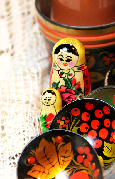 Keveréke a hagyományos orosz ajándéktárgyak   - Fotó, kép