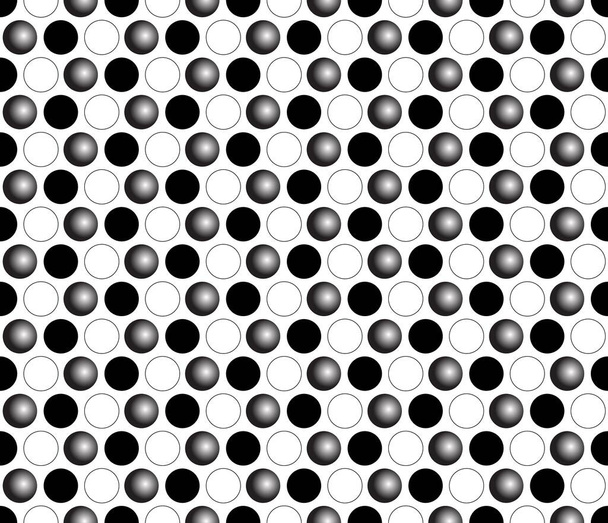 Simple balls and circles seamless geometry - Vector, Image