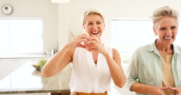 A nők szíve, szeretete és nyugdíja támogatja a közösséget. Boldog csoport az emberek vagy érett barátok gondoskodás kéz jel együtt wellness életmód. - Felvétel, videó