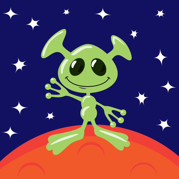Alien on Mars - Vektor, obrázek