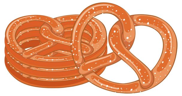 Αλμυρά pretzel ψωμί διανυσματική απεικόνιση - Διάνυσμα, εικόνα