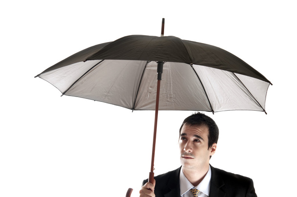Business man with umbrella - Foto, Imagem